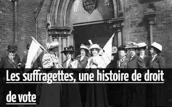 Photo d'un groupe de suffragettes